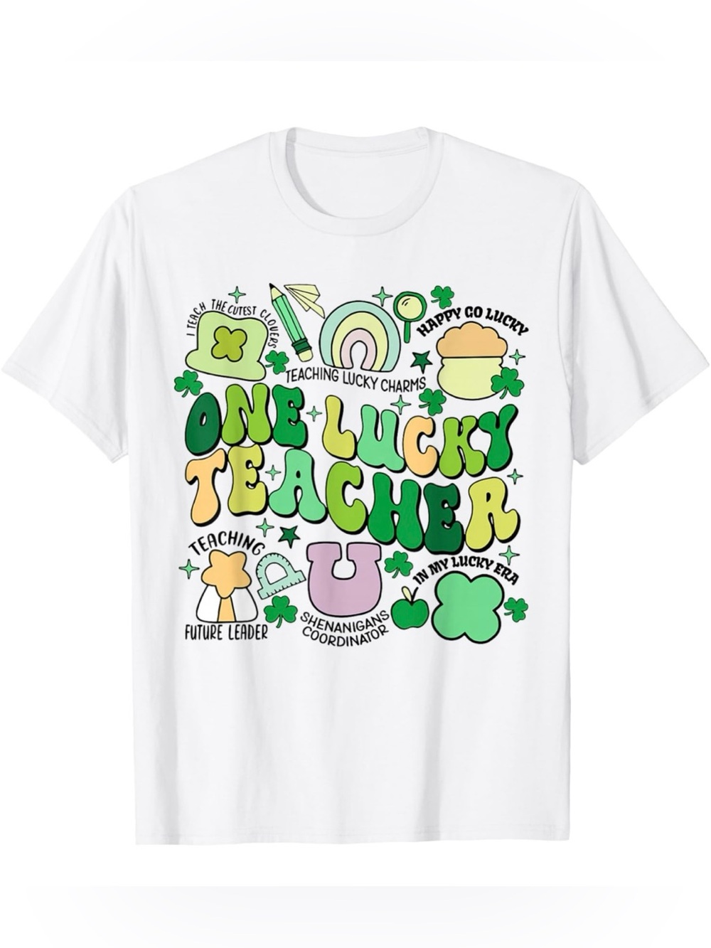 One Lucky Teacher St. Patrick’s Day Irish Teacher T-Shirt - Unisex Large